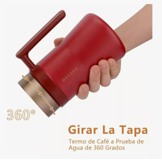 Foto 5 pulgar | Termo Xtellar Acero Inoxidable Portátil Térmico Taza De Café 480ml