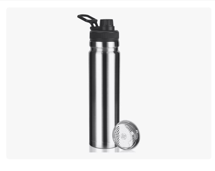 Termo Plata Acero Inoxidable,botella Agua Térmica Portátil 750ml Xtellar