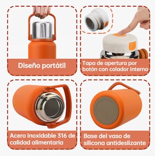 Foto 5 | Termo Xtellar De Acero Inoxidable Botella De Agua Térmica 1000ml