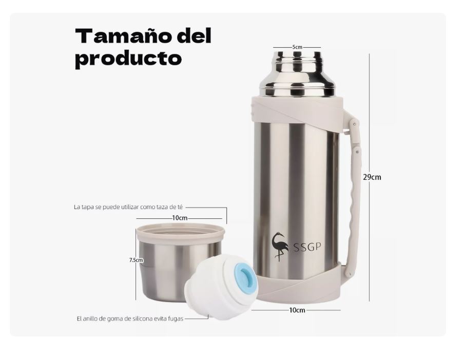 Foto 4 | Termo De Acero Inoxidable Portátil Xtellar