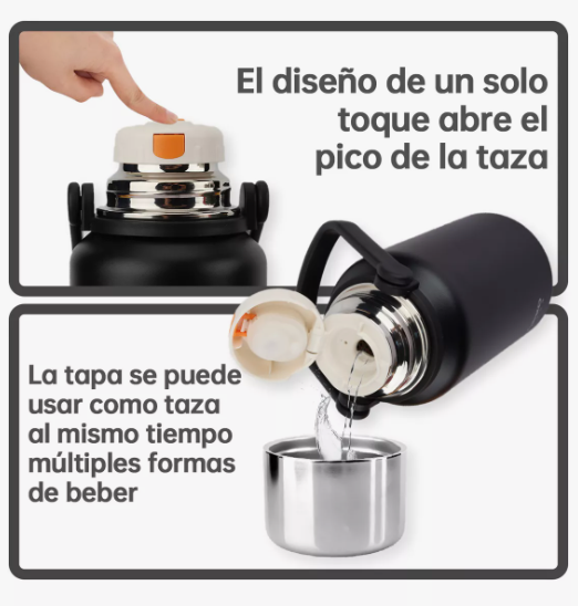 Foto 4 | Termo De Acero Inoxidable Xtellar Botella De Agua Térmica 1000ml
