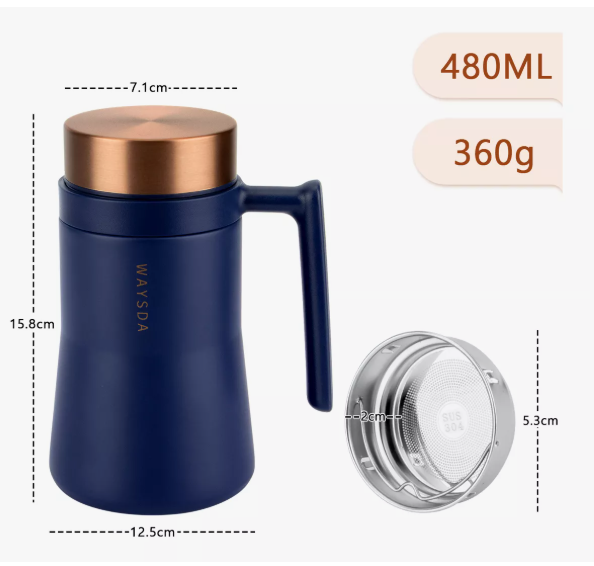 Foto 4 pulgar | Termo Xtellar Acero Inoxidable Portátil Térmico Taza De Café 480ml
