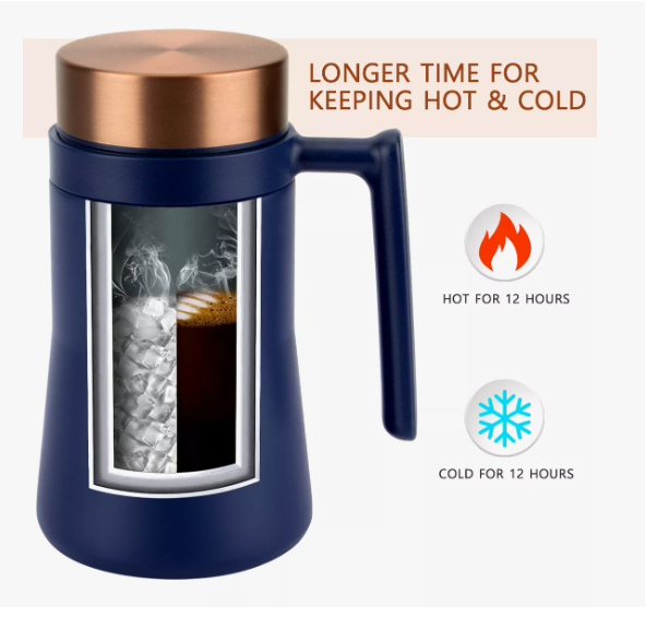 Foto 5 | Termo Xtellar Acero Inoxidable Portátil Térmico Taza De Café 480ml