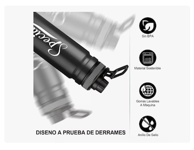 Foto 4 | Termo Negro Acero Inoxidable,botella Agua Térmica Portátil 750ml Xtellar