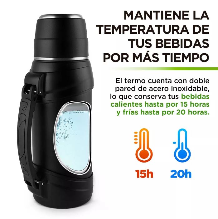 Foto 4 pulgar | Termo De Acero Inoxidable Xl (2 Litros) Xtellar