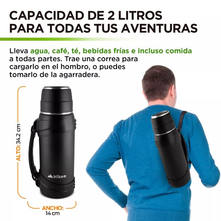 Foto 5 pulgar | Termo De Acero Inoxidable Xl (2 Litros) Xtellar