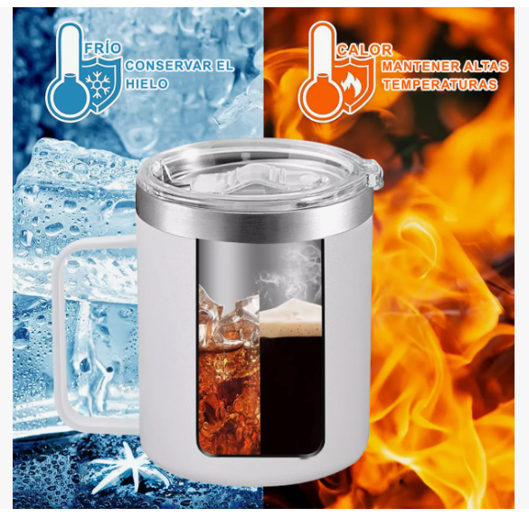 Foto 4 pulgar | 2pz 14oz Taza Xtellar Ara Cafe De Acero Inoxidable,colores Variados