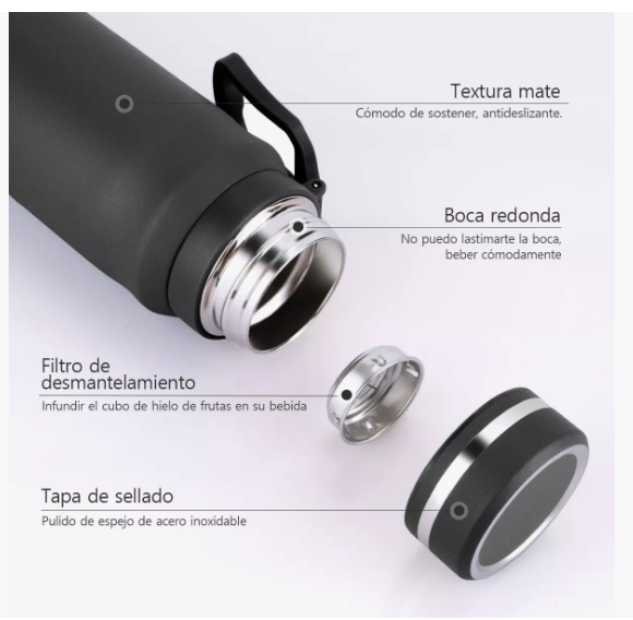 Foto 4 pulgar | Termo Acero Inoxidable Xtellar Con Infusor De Té,taza Termica 1000ml