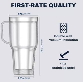 Foto 3 | Vaso Acero Xtellar Inoxidable Para Agua 30oz