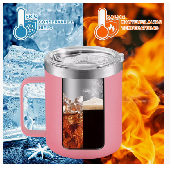 Foto 2 | 2pz 14oz Taza Xtellar Para Cafe De Acero Inoxidable,colores Variados