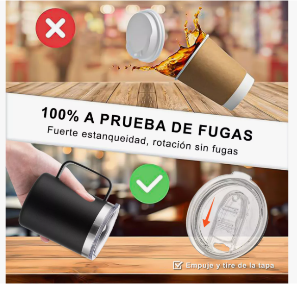 Foto 6 pulgar | 2pz 14oz Taza Xtellar Para Cafe De Acero Inoxidable,colores Variados