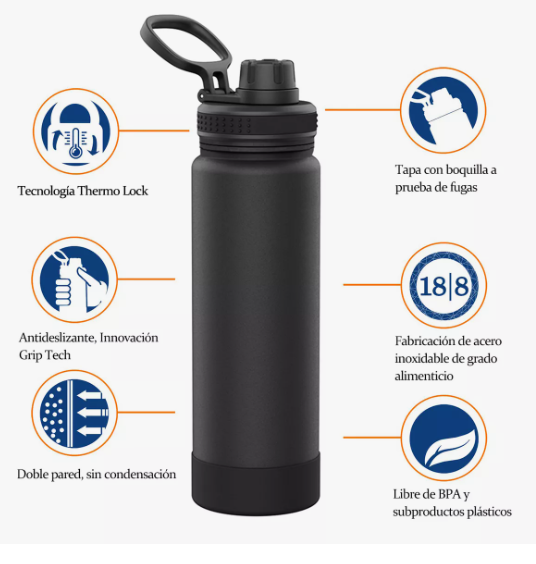Foto 4 pulgar | 25oz Vaso Térmico Acero Inoxidable Xtellar Cepillo Y Funda Silicona