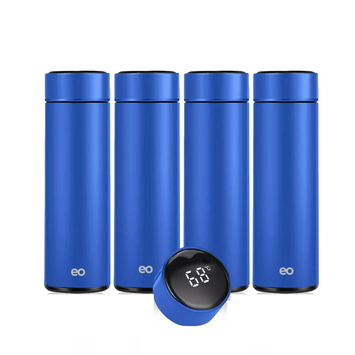 Foto 1 | Termo Digital Inteligente Acero Inoxidable 4 Piezas Azul
