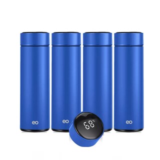 Foto 1 | Termo Digital Inteligente Acero Inoxidable 4 Piezas Azul