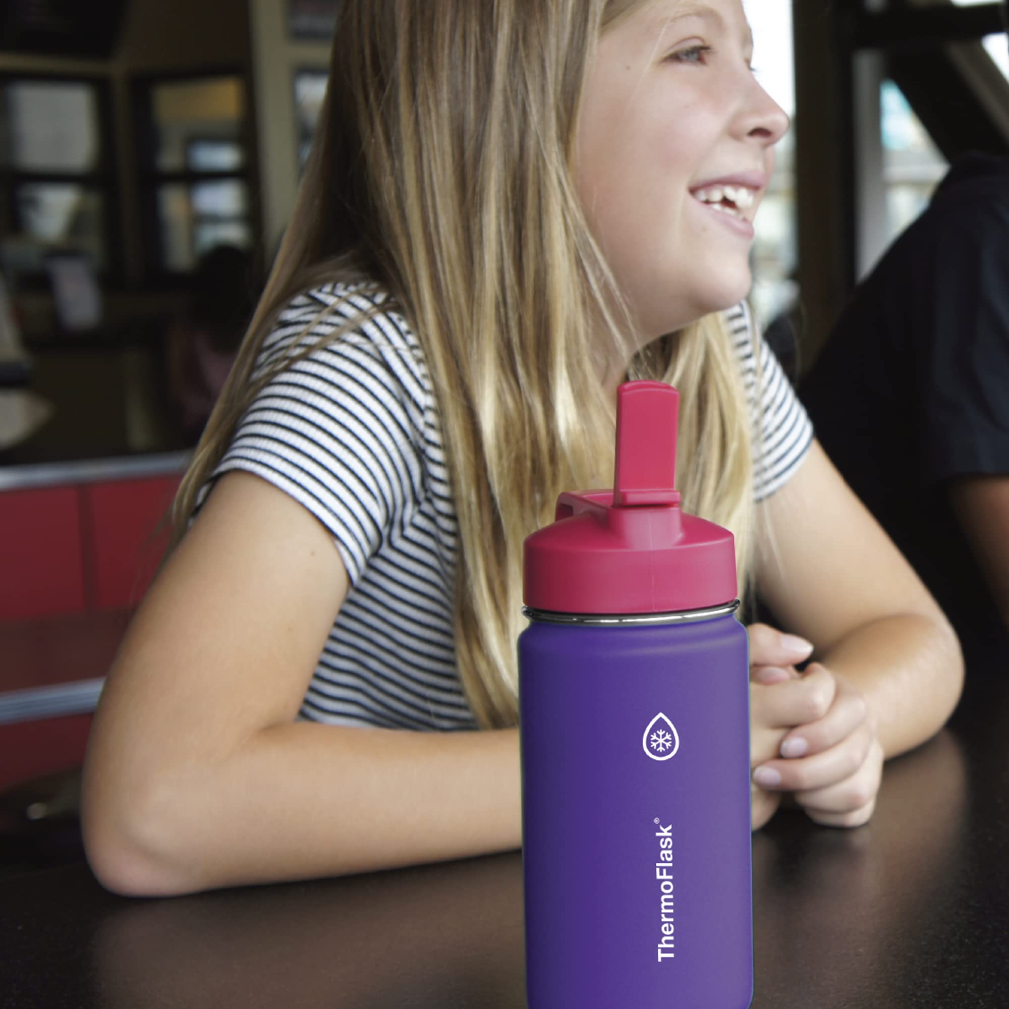Foto 6 pulgar | Botella De Agua Thermoflask Kids De 414 Ml Con Tapa De Pajita, Paquete De 2 - Venta Internacional.