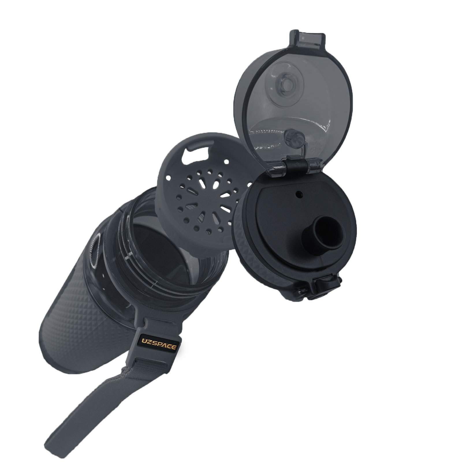 Foto 6 pulgar | Botella Deportiva Uzspace 5044 - 520ml Color Negro