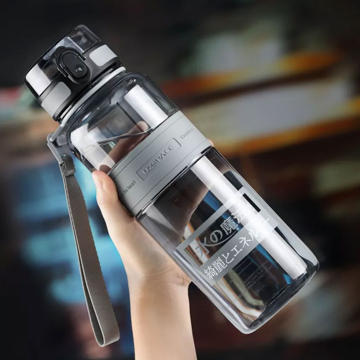 Foto 6 pulgar | Botella Deportiva Uzspace 5029 - 650ml Color Bark Gray