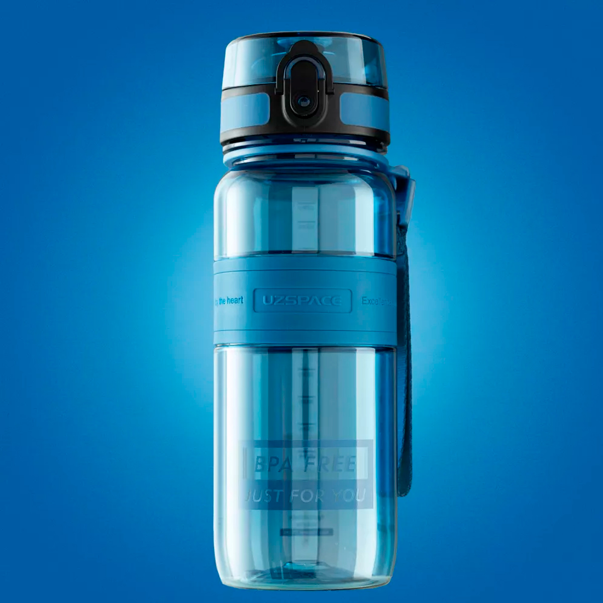 Foto 3 pulgar | Botella Deportiva Uzspace 5029 - 650ml Color Clitoria Blue