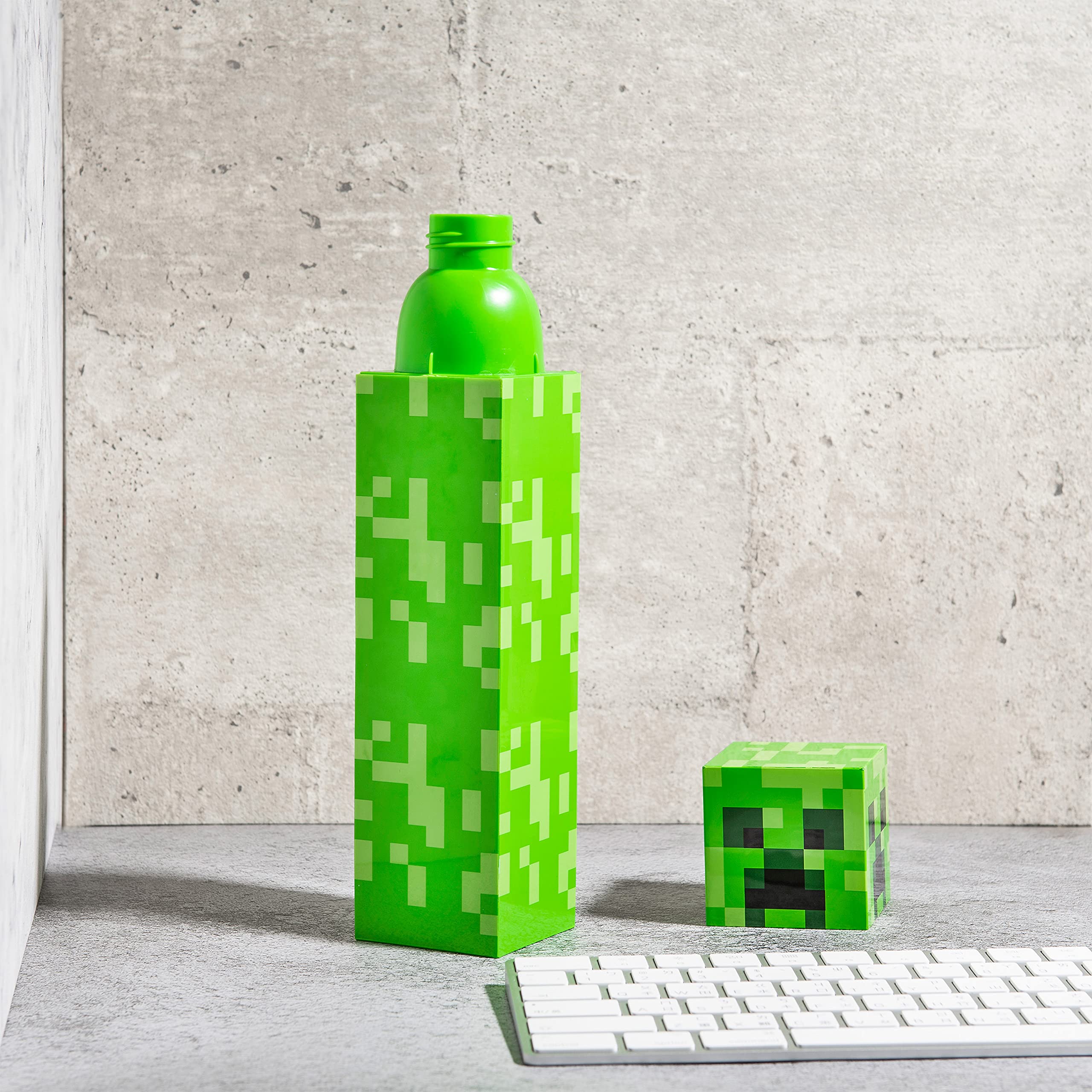 Foto 3 | Botella De Agua Zak! Square Minecraft Creeper, 650 Ml, Sin Bpa - Venta Internacional.