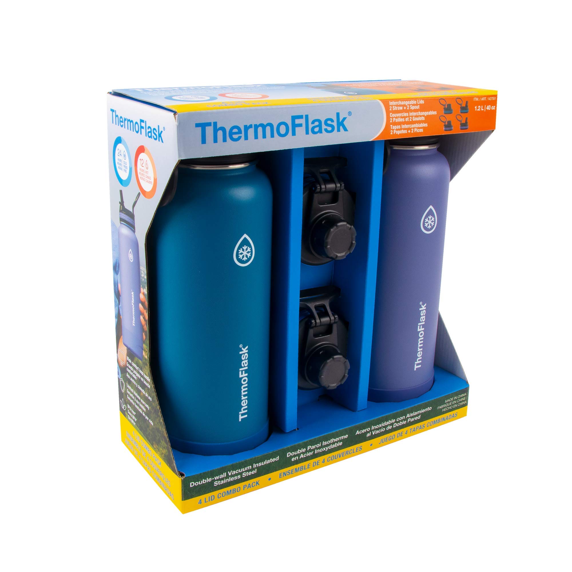 Foto 3 pulgar | Termotermo Para Botella De Agua, Acero Inoxidable, 1,2 L (paquete De 2) - Venta Internacional.