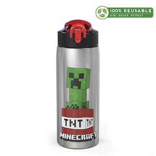 Foto 2 | Botella De Agua Zak Designs Mici-v151 Minecraft 800 Ml De Acero Inoxidable - Venta Internacional.