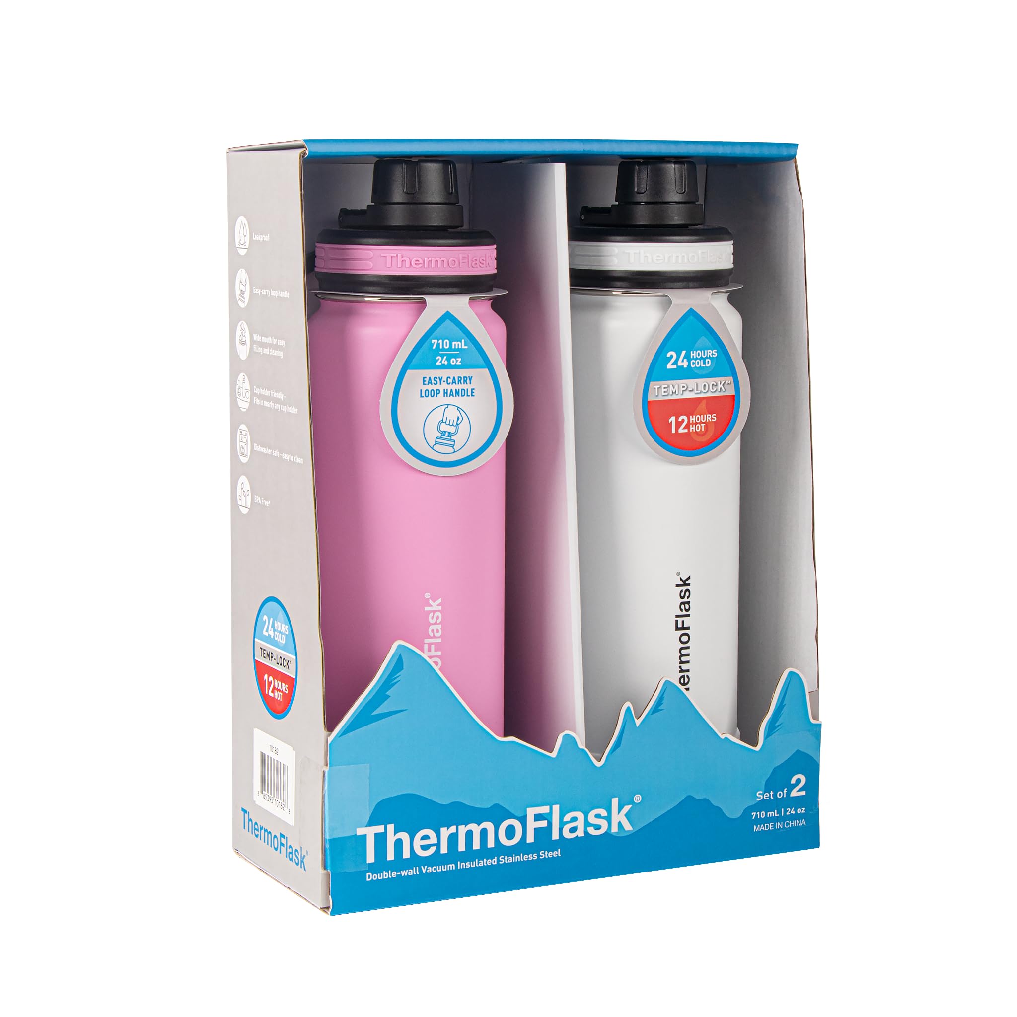 Foto 3 pulgar | Set De 2 Botellas De Agua Thermoflask De Acero Inoxidable De 710 Ml - Venta Internacional.