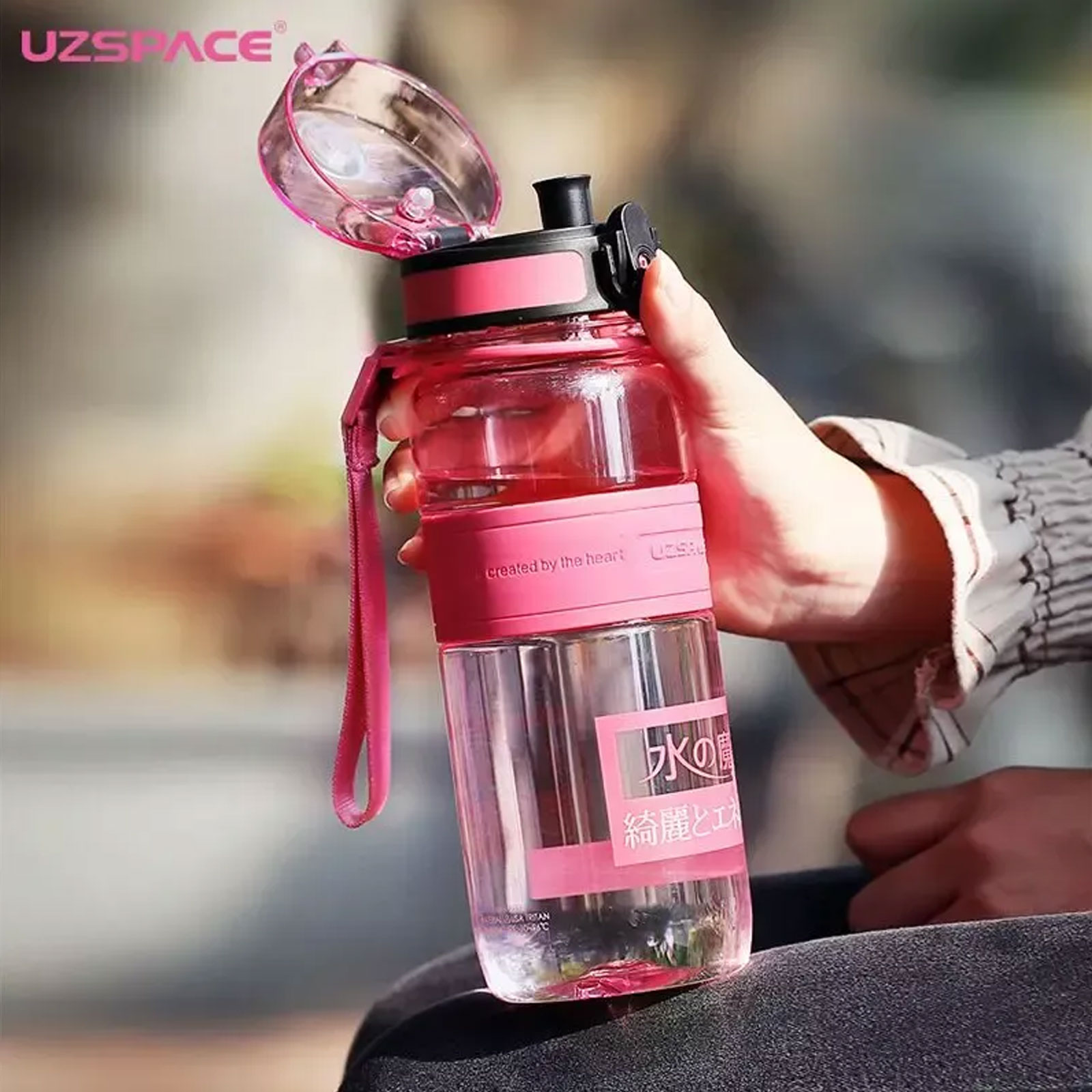 Foto 8 | Botella Deportiva Uzspace 5029 - 650ml Color Rojo