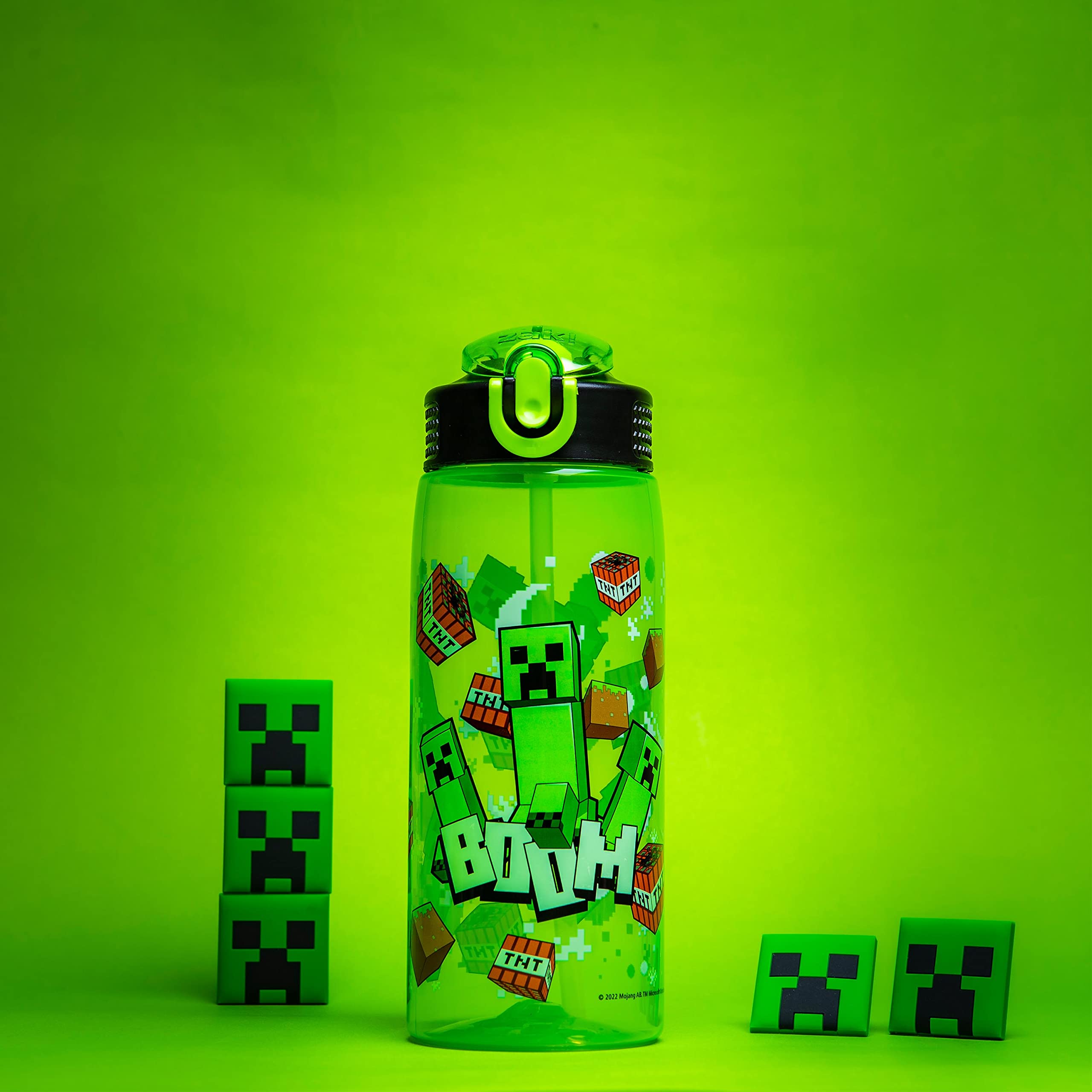 Foto 3 pulgar | Botella De Agua Zak Designs Minecraft De 750 Ml Con Pajita Y Asa - Venta Internacional.