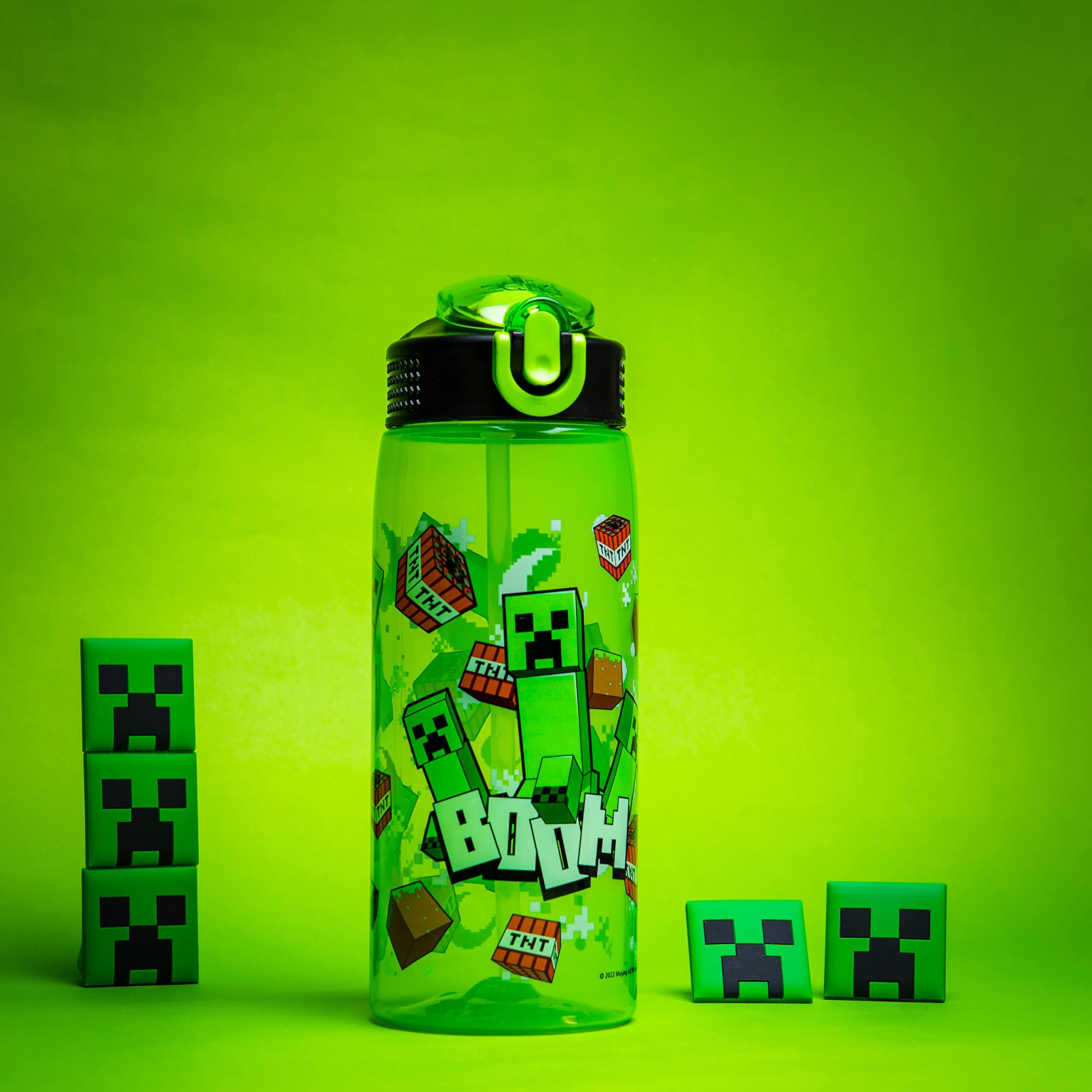 Foto 4 pulgar | Botella De Agua Zak Designs Minecraft De 750 Ml Con Pajita Y Asa - Venta Internacional.