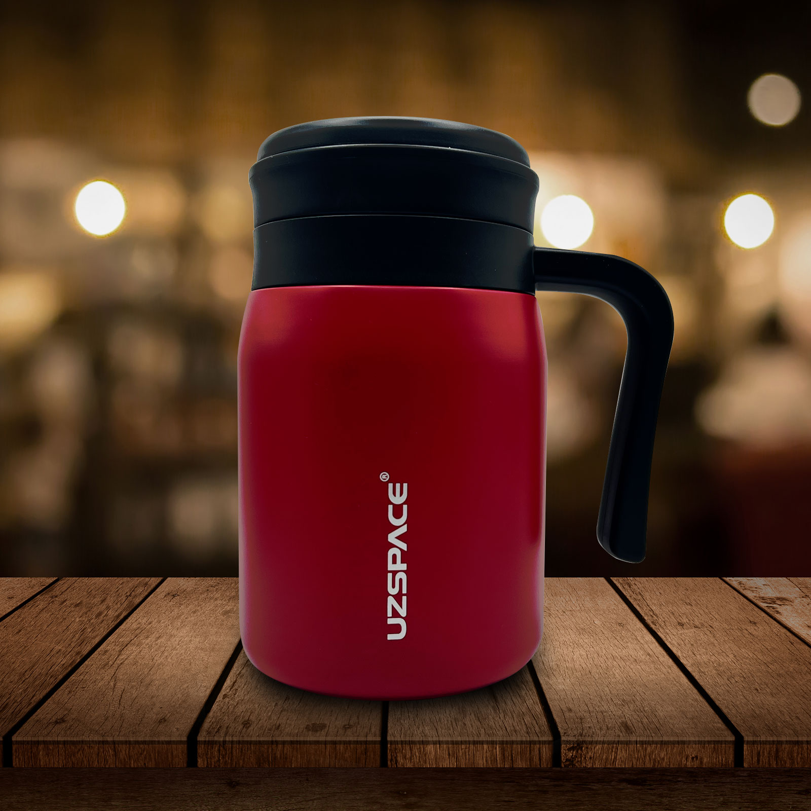 Foto 7 pulgar | Taza Aislada Uzspace Acero Inoxidable 470ml, Rojo