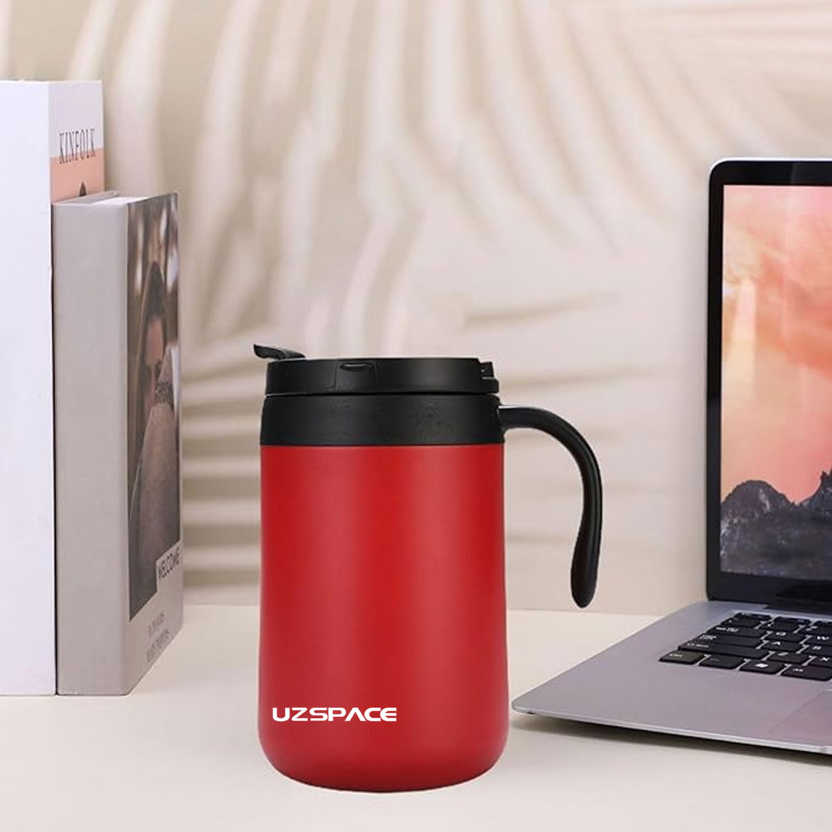 Foto 8 pulgar | Taza Aislada Uzspace Acero Inoxidable 470ml, Rojo