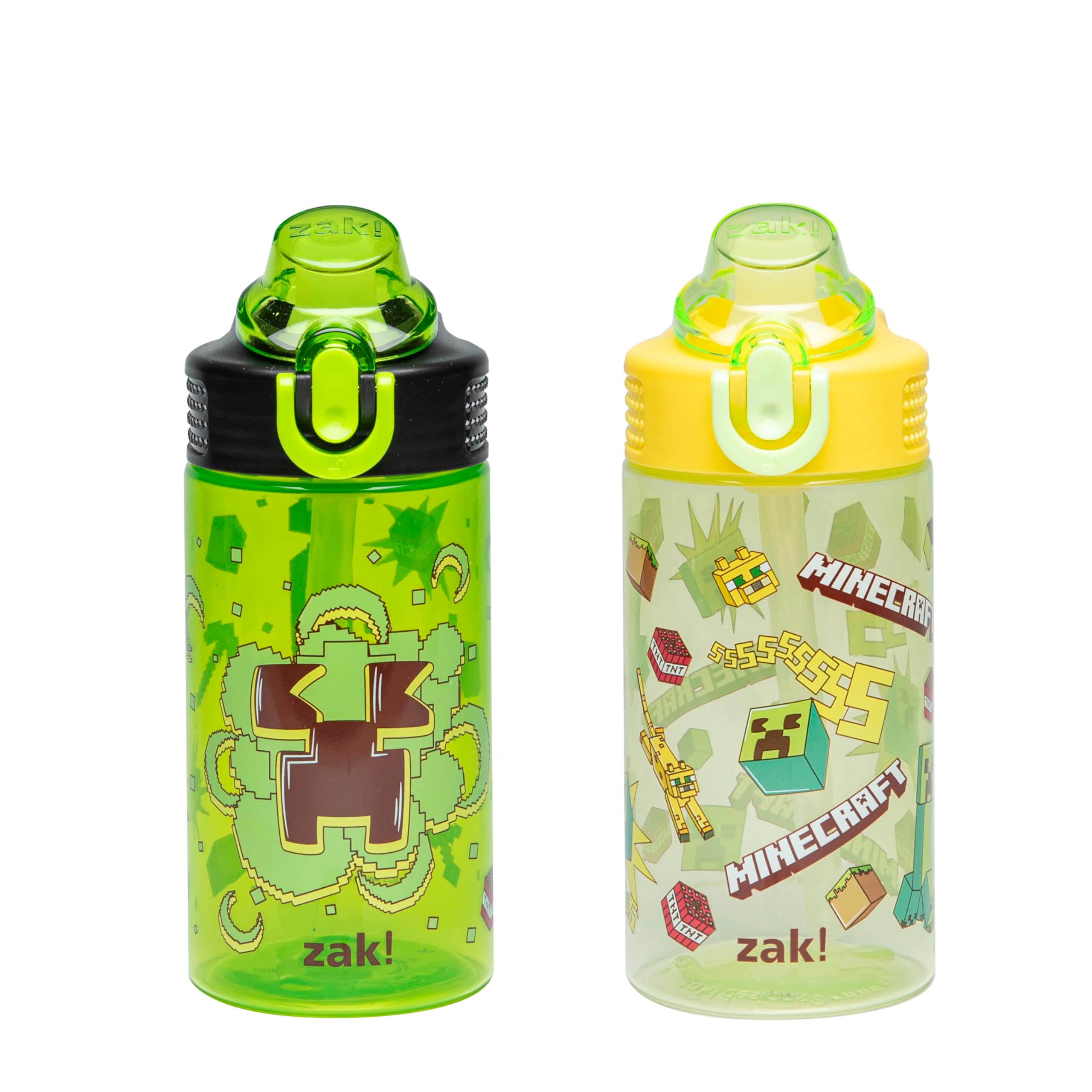 Botella De Agua Zak Designs Minecraft Sage Kids, 480 Ml, Paquete De 2 - Venta Internacional. $686