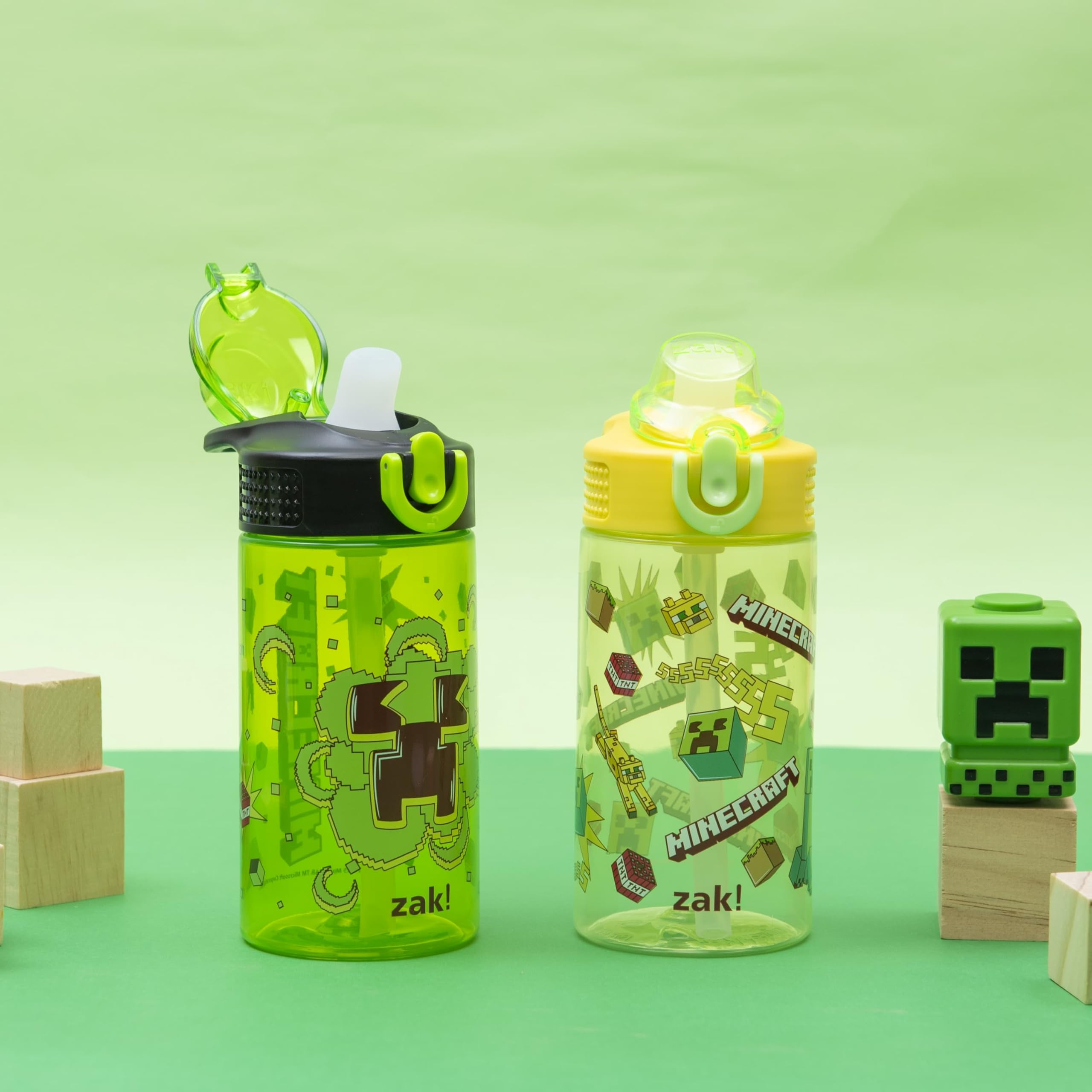 Foto 3 pulgar | Botella De Agua Zak Designs Minecraft Sage Kids, 480 Ml, Paquete De 2 - Venta Internacional.