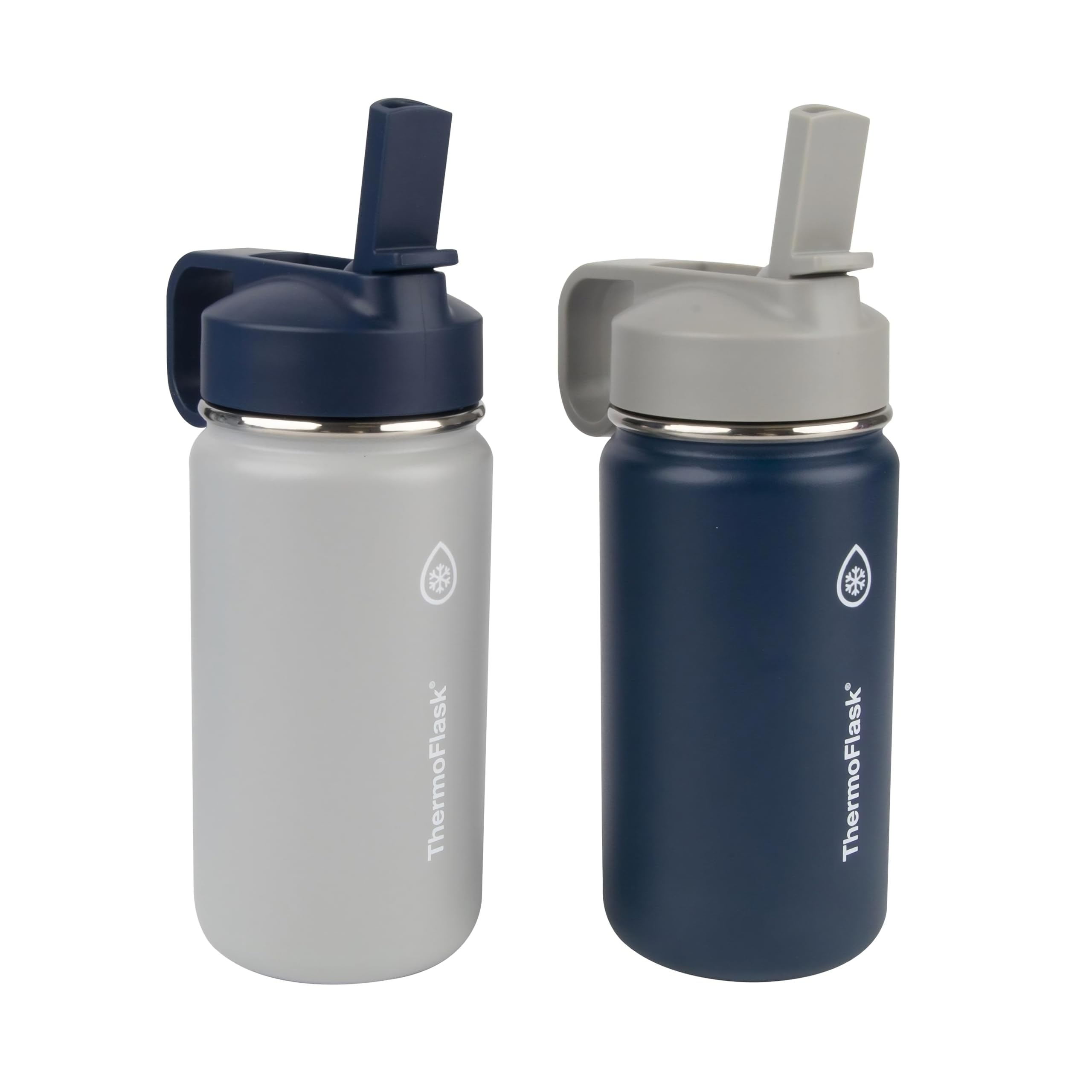 Foto 2 pulgar | Botella De Agua Thermoflask Kids Con Tapa De Pajita 414 Ml Harbor Grey - Venta Internacional.