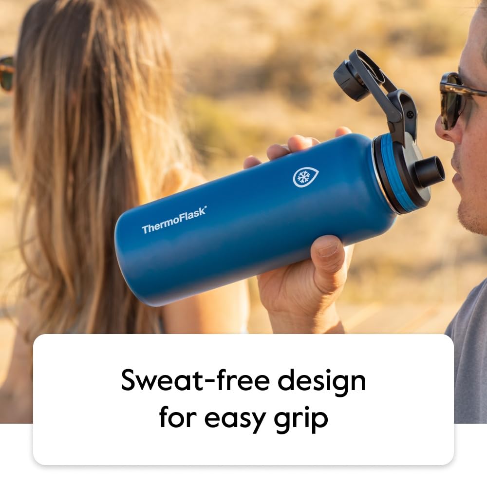 Foto 8 pulgar | Botella De Agua Thermoflask Kids Con Tapa De Pajita 414 Ml Harbor Grey - Venta Internacional.