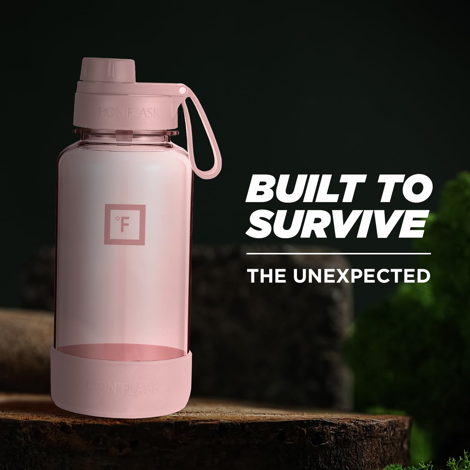 Foto 3 pulgar | Botella De Agua Iron °flask Clear Tritan Trekker 950 Ml Rosa - Venta Internacional.