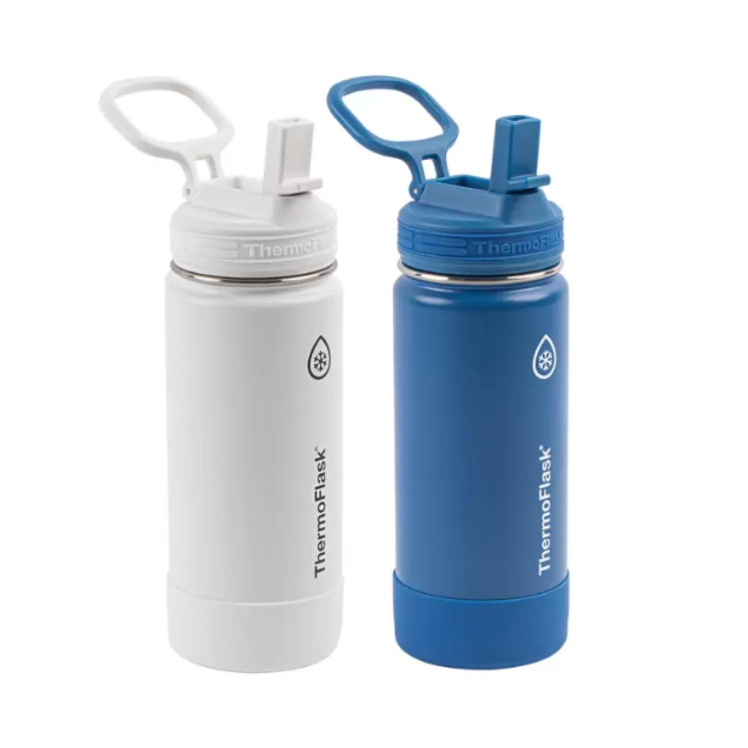 Foto 2 pulgar | Set De 2 Termos Para Botellas De Acero Inoxidable, 473 Ml, Color Blanco/azul - Venta Internacional.