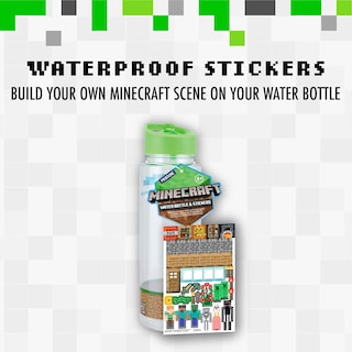Foto 2 | Botella De Agua Paladone Minecraft Con Calcomanías Adicionales De 600 Ml - Venta Internacional.
