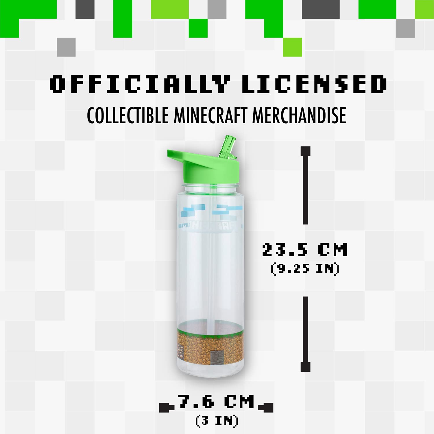 Foto 5 pulgar | Botella De Agua Paladone Minecraft Con Calcomanías Adicionales De 600 Ml - Venta Internacional.