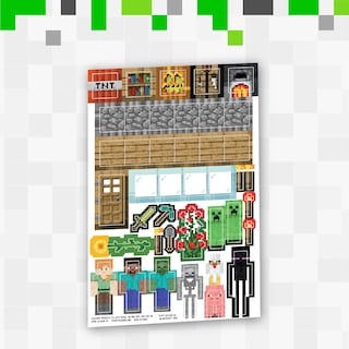 Foto 5 | Botella De Agua Paladone Minecraft Con Calcomanías Adicionales De 600 Ml - Venta Internacional.