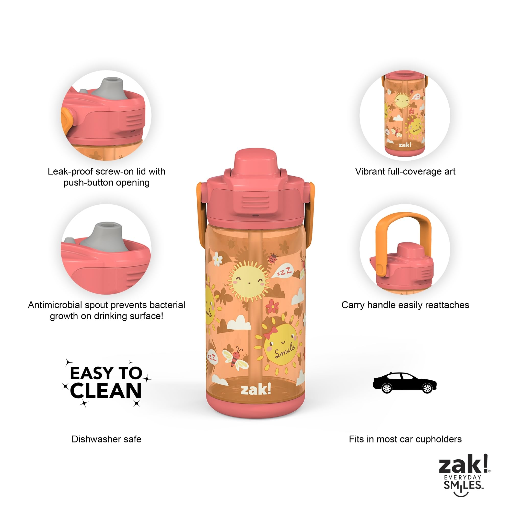 Foto 3 pulgar | Set De Botellas Beacon Happy Skies/fruit De Zak Designs, 500 Ml, 2 Unidades - Venta Internacional.