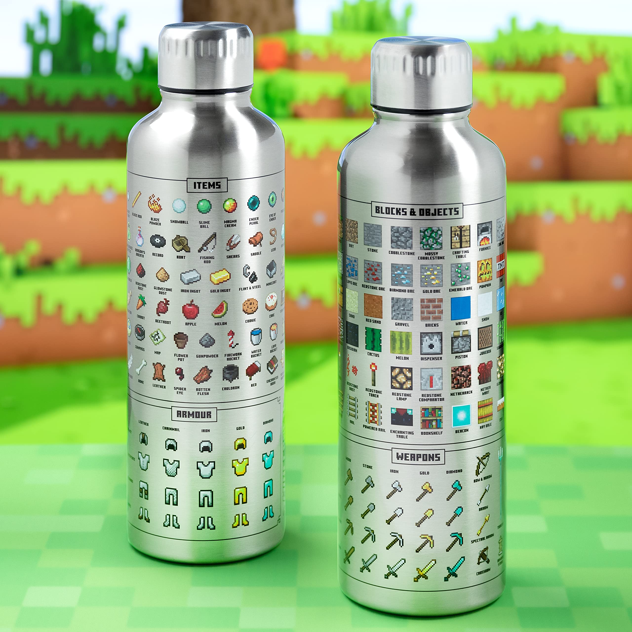 Foto 3 pulgar | Botella De Agua Paladone Minecraft De Acero Inoxidable De 500 Ml - Venta Internacional.