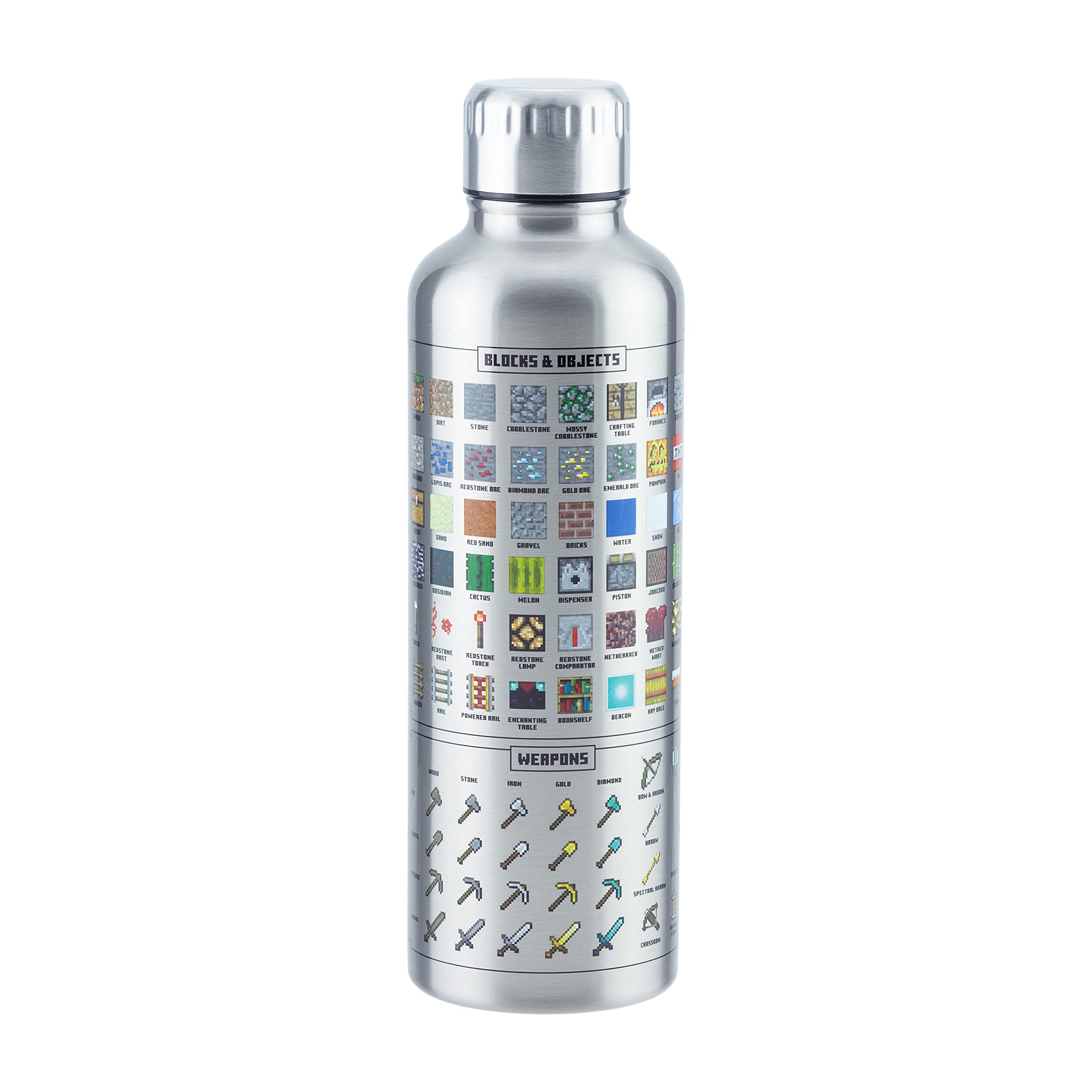 Foto 5 pulgar | Botella De Agua Paladone Minecraft De Acero Inoxidable De 500 Ml - Venta Internacional.