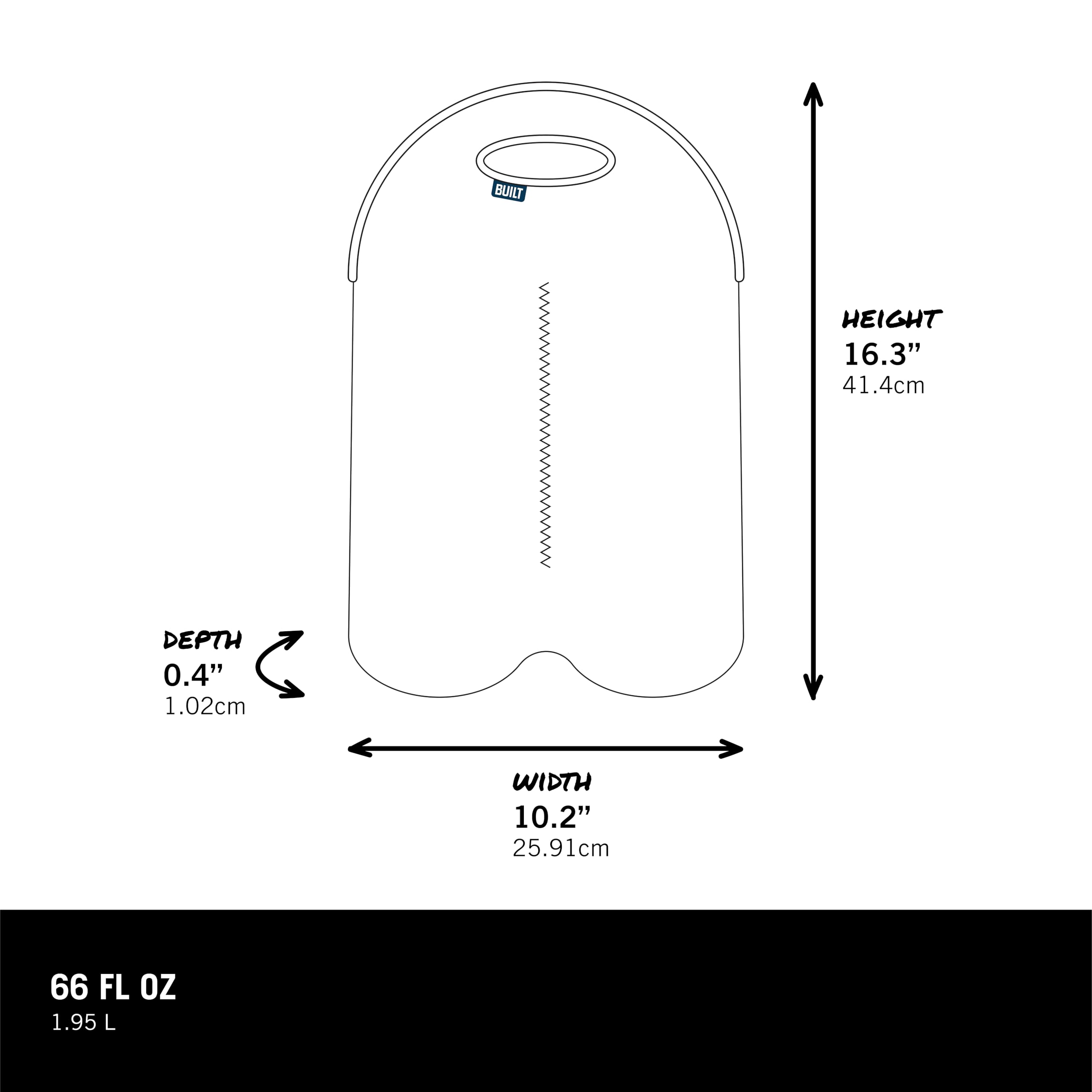 Foto 4 pulgar | Tote Bag Built 2b-blk De Neopreno Resistente A Las Manchas Para 2 Botellas, Color Negro - Venta Internacional.