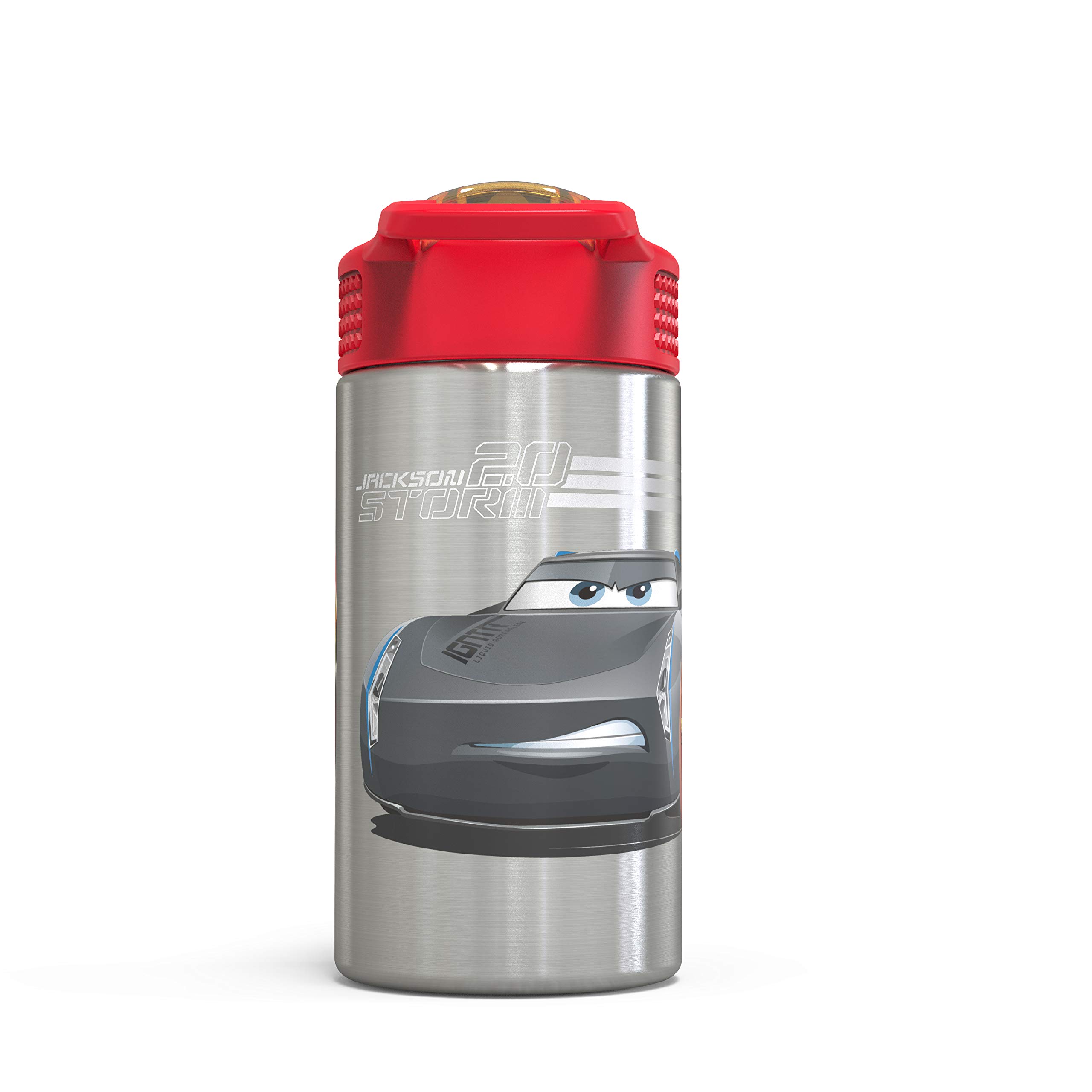 Foto 5 pulgar | Botella De Agua Zak Designs Disney Cars 3 De Acero Inoxidable, 460 Ml - Venta Internacional.