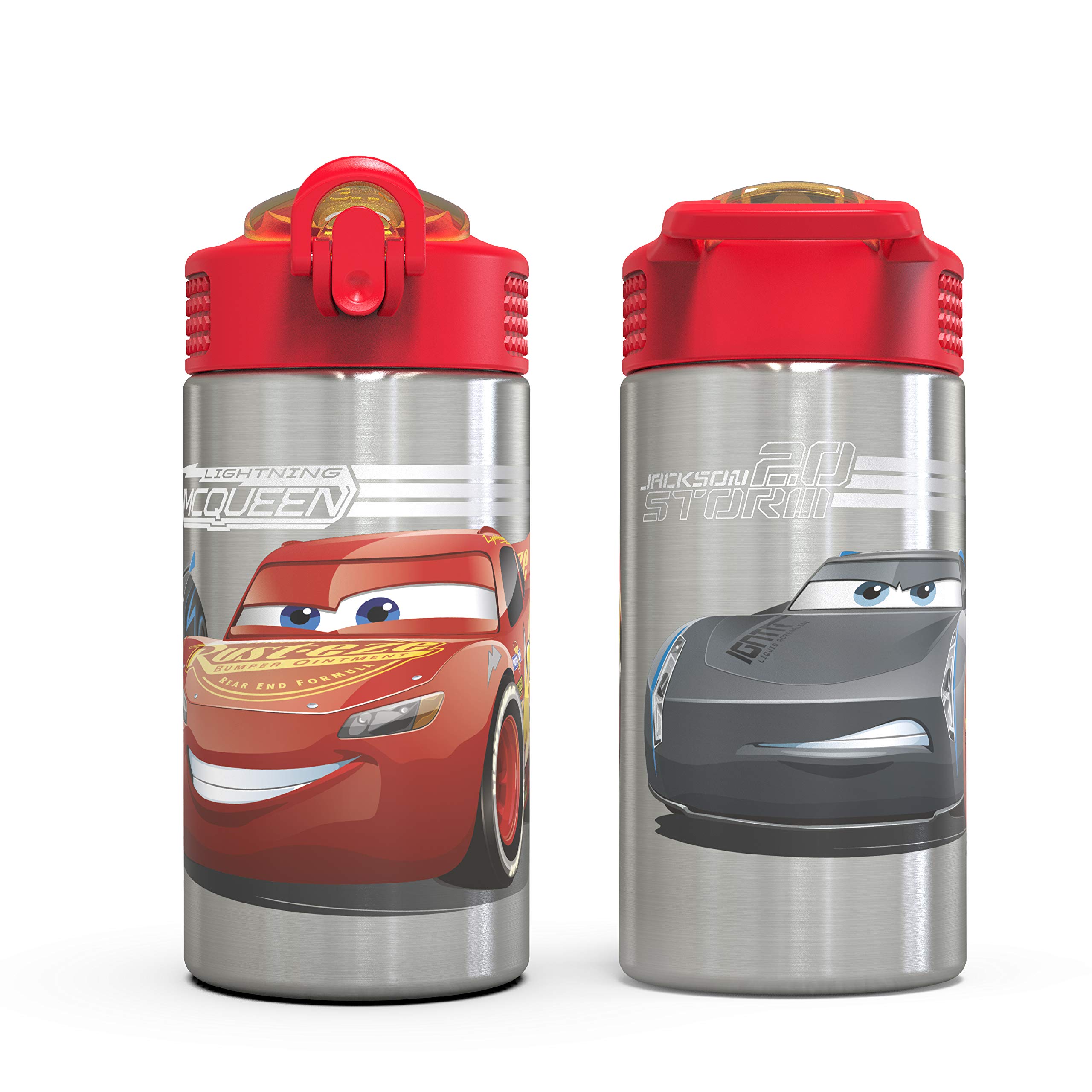 Foto 7 pulgar | Botella De Agua Zak Designs Disney Cars 3 De Acero Inoxidable, 460 Ml - Venta Internacional.