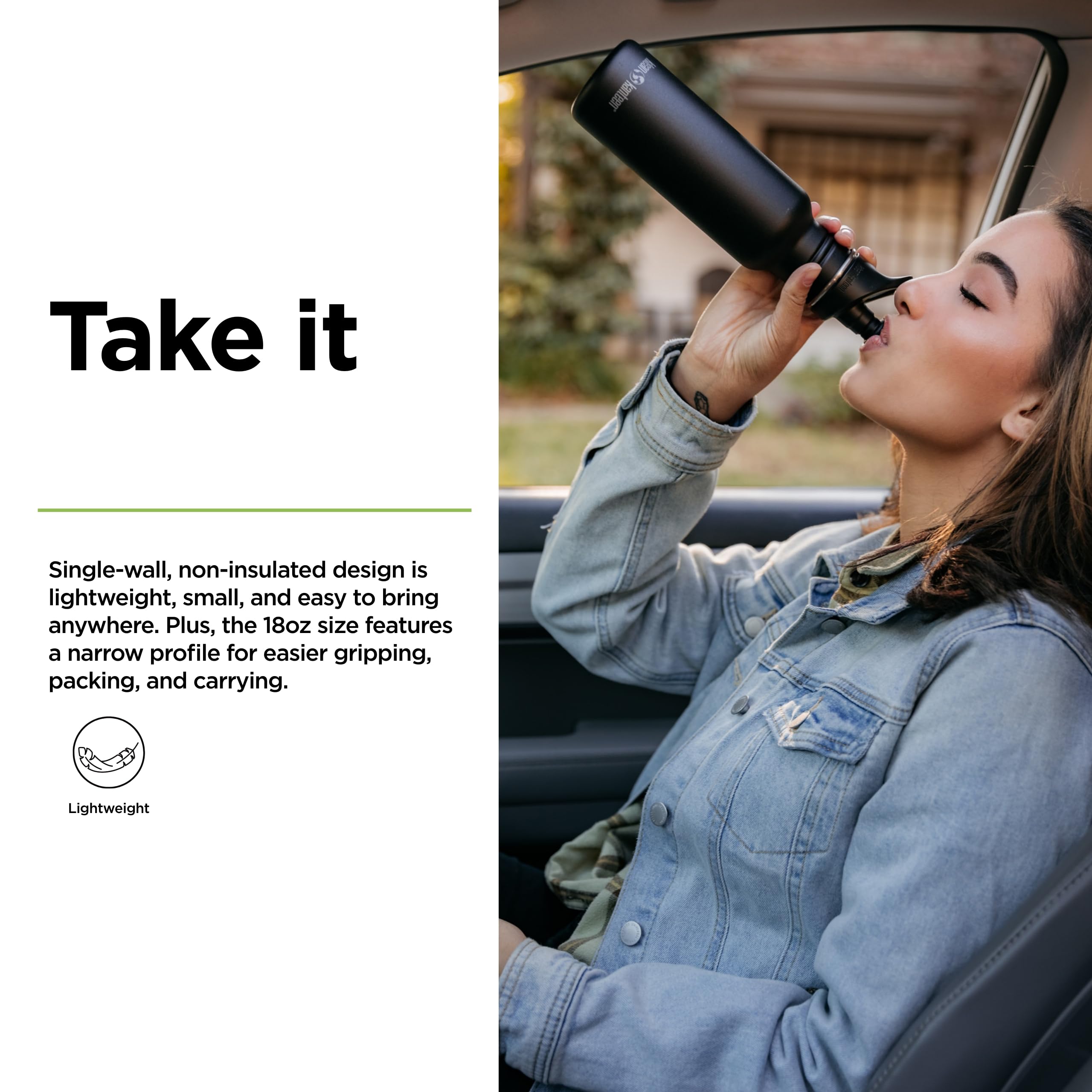 Foto 4 pulgar | Botella De Agua Klean Kanteen Classic Narrow De 532 Ml Con Tapa Deportiva - Venta Internacional.
