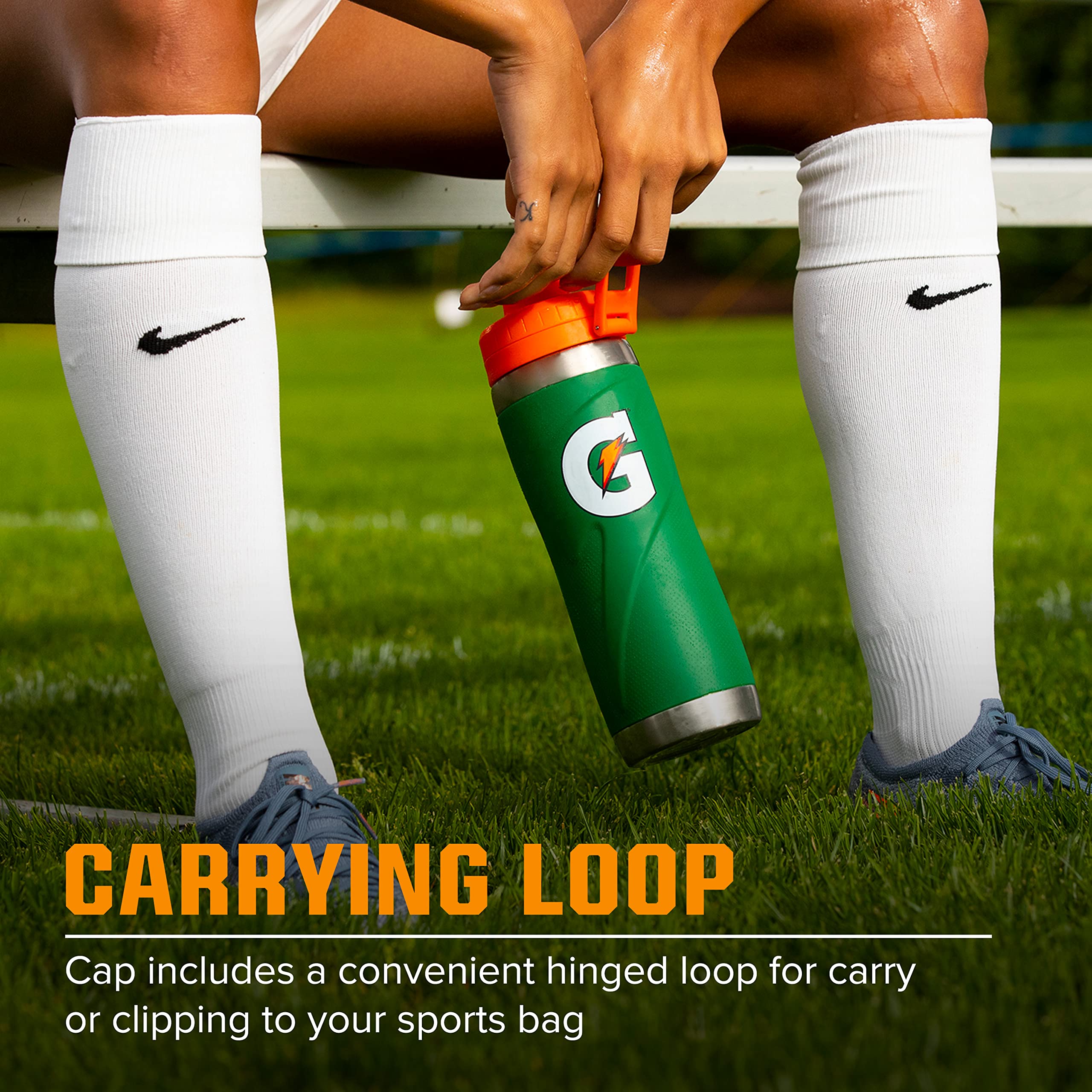 Foto 5 | Botella Deportiva Gatorade De Acero Inoxidable, 770 Ml, Doble Pared, Verde - Venta Internacional.