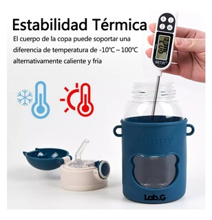 Foto 4 | Botellas De Agua Portátil Con Correa Y Funda Lab.g, 2 Piezas Azul/rosa