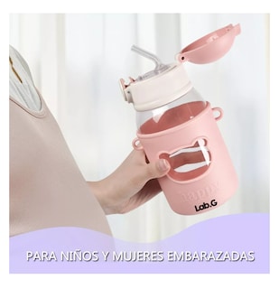 Foto 6 | Botellas De Agua Portátil Con Correa Y Funda Lab.g, 2 Piezas Azul/rosa